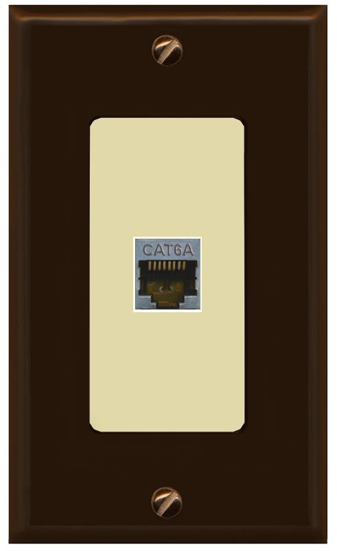 Placca A Muro Cat6a 2 Porte Schermato Riteav – RJ45 Femmina/Femmina 1 Banda - 5