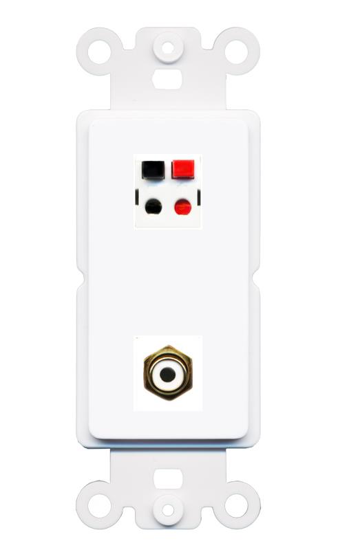 Riteav?1RCA rosso per Subwoofer audio Port parete piastra decorativa
