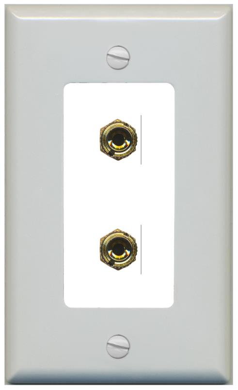 RiteAV - 1 RCA Rosso per Subwoofer Audio Port Wall Plate Decorative - Bianco