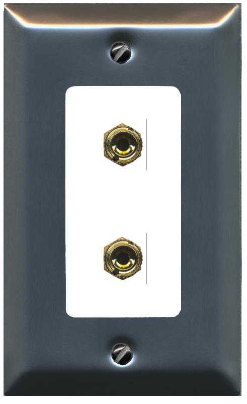 NavePoint Keystone Jack Wall Plate 2-Port White 10-Pack : Keystones