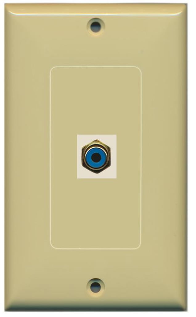 Riteav 1 x RCA per subwoofer-audio blu e 1 porta HDMI da parete decorativo