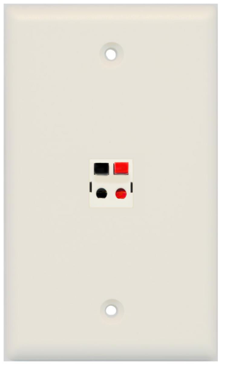 Riteav – 1 RCA blu per Subwoofer audio Port parete piastra decorativa Red/White