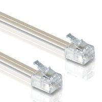 Riteav RJ11 – Piastra A Muro Telefonica Bianca 1 Porta - Connessione Tool-less Femmina-Femmina - Incluso Viti