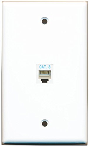 Riteav RJ11-12 Piastra A Muro Per Telefono Bianca – Connessione Senza Utensili – Femmina-Femmina - 2