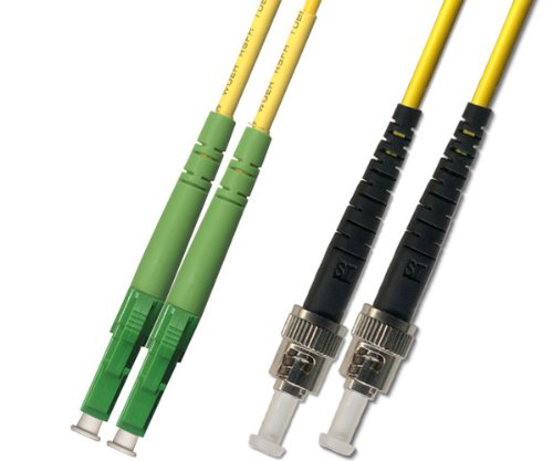 2M - Singlemode Duplex Fiber Optic Cable (9/125) - LC/APC to ST/UPC ...