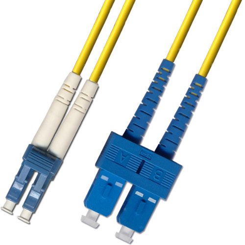 100 Meter - Singlemode Duplex Fiber Optic Cable (9/125) - LC to SC - Yellow