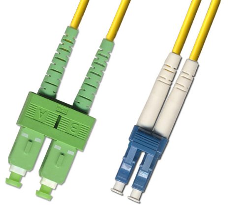 10M - Singlemode Duplex Fiber Optic Cable (9/125) - LC/UPC to SC/APC
