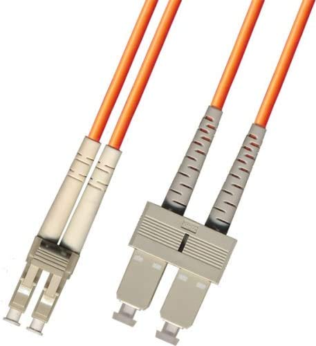 300 Meter Multimode Duplex Fiber Optic Cable (50/125) - LC to SC - Orange