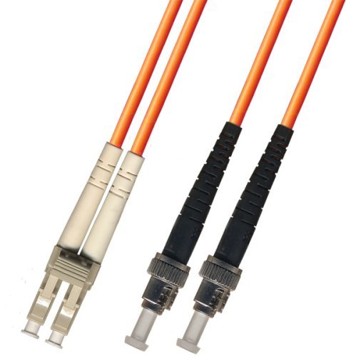 10 Meter Multimode Duplex Fiber Optic Cable (62.5/125) - LC to ST - Orange