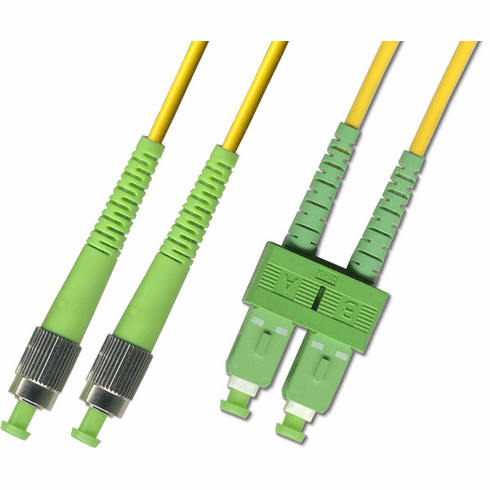 0.3M (1FT) FC APC to SC APC Duplex Singlemode Fiber Optic Cable 9/125