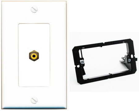 RCA-YELLOW Wall Plate [White]