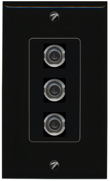 3 3.5mm Wall Plate [Black]