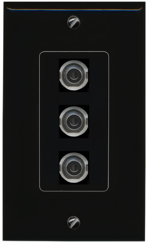 3 3.5mm Wall Plate [Black]