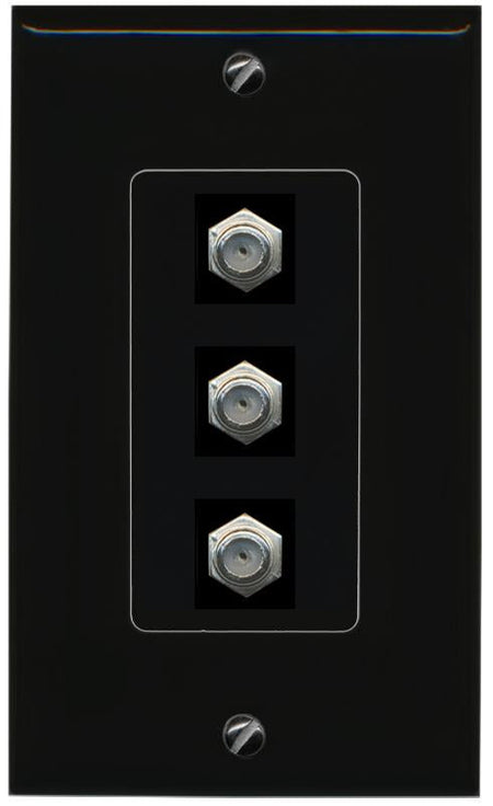 3 COAX Wall Plate [Black]