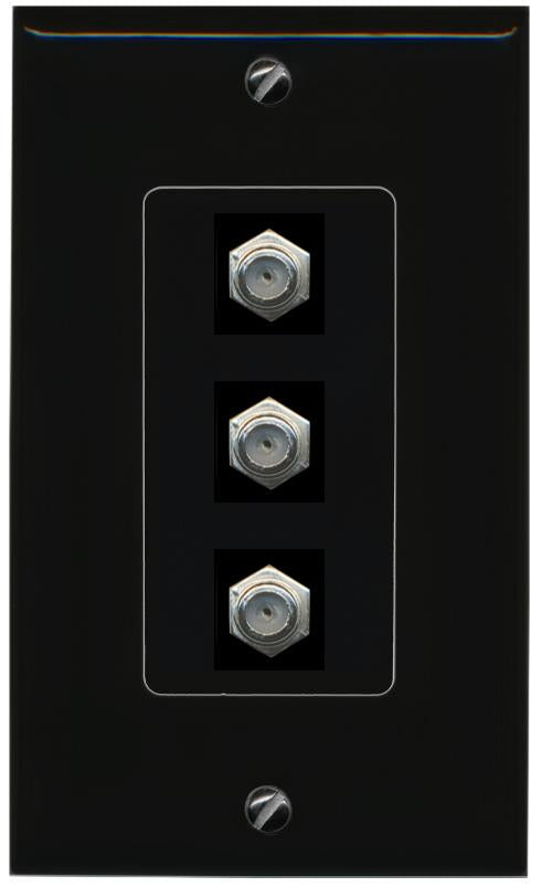 3 COAX Wall Plate [Black]