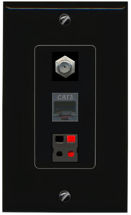 COAX PHONE SPEAKER Wall Plate [Black]