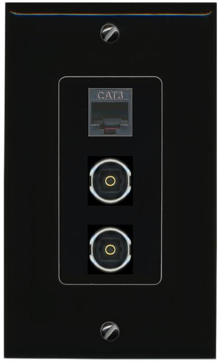 PHONE 2 TOSLINK Wall Plate [Black]
