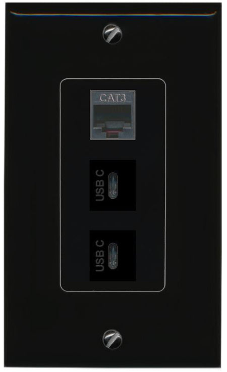 PHONE 2 USBC Wall Plate [Black]