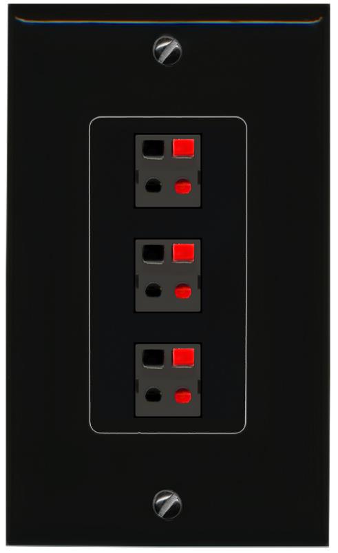 3 SPEAKER Wall Plate [Black]