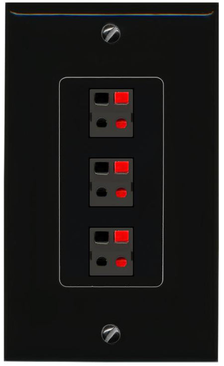 3 SPEAKER Wall Plate [Black]