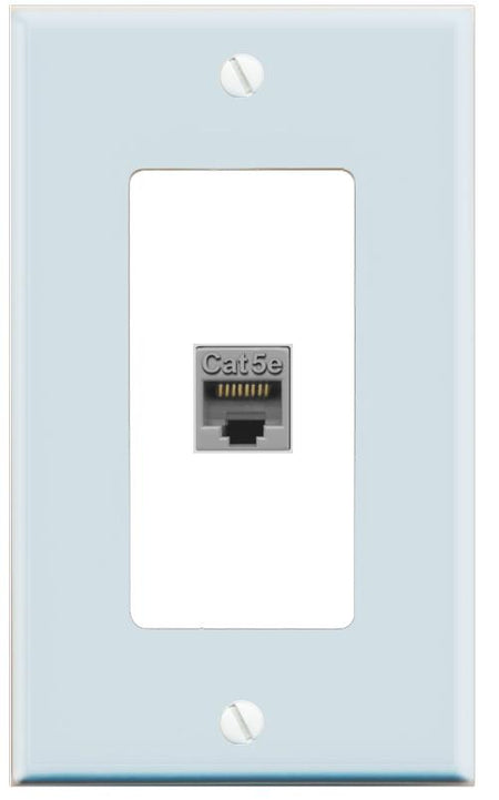 RiteAV CAT5E-GRAY Wall Plate [Light Blue-White]