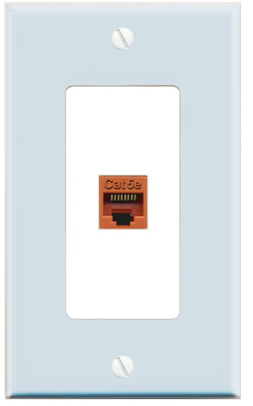 RiteAV CAT5E-ORANGE Wall Plate [Light Blue-White]