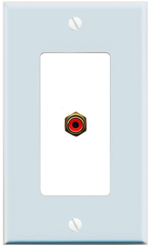 RiteAV RCA-RED Wall Plate [Light Blue-White]