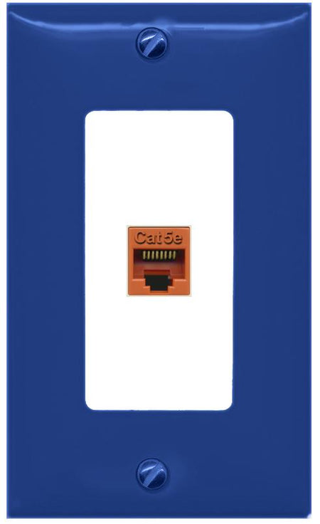 RiteAV CAT5E-ORANGE Wall Plate [Navy Blue-White]