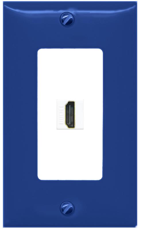 RiteAV HDMI Wall Plate [Navy Blue-White]