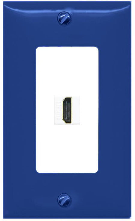 RiteAV HDMI Wall Plate [Navy Blue-White]