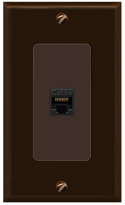 CAT5E Wall Plate [Brown]