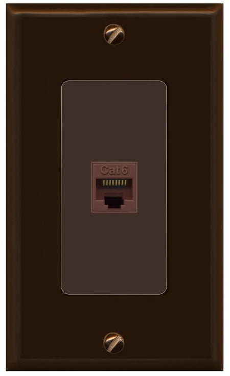 CAT6 Wall Plate [Brown]