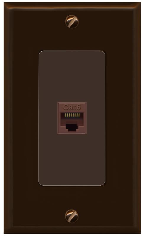CAT6 Wall Plate [Brown]