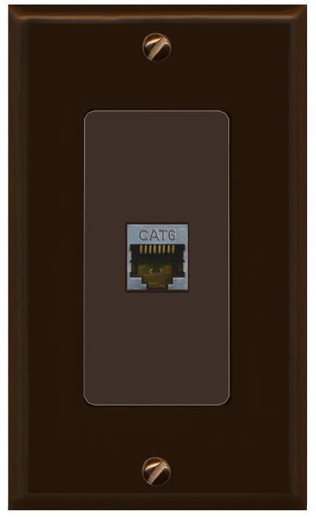 CAT6-SHIELDED Wall Plate [Brown]