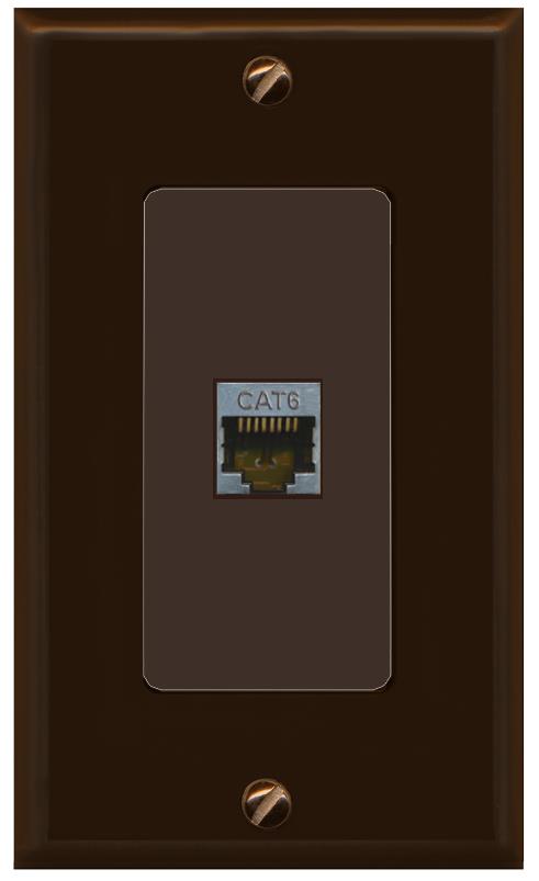 CAT6-SHIELDED Wall Plate [Brown]