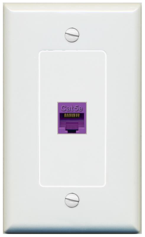 CAT5E-PURPLE Wall Plate [Gray]