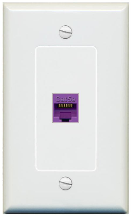 CAT5E-PURPLE Wall Plate [Gray]