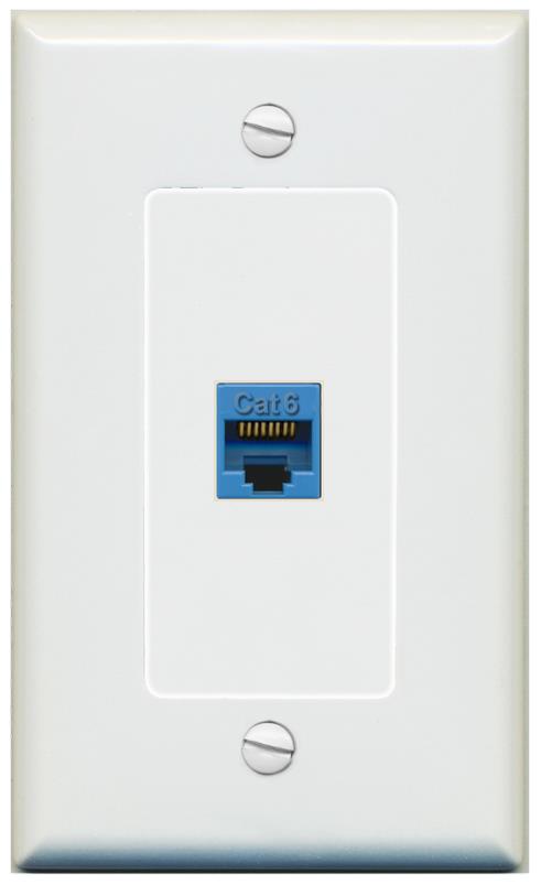 CAT6-BLUE Wall Plate [Gray]