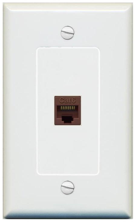 CAT6-BROWN Wall Plate [Gray]