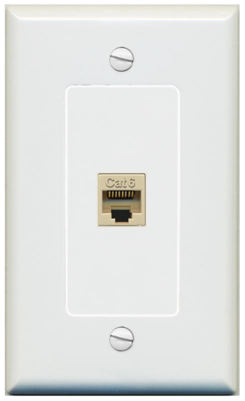 CAT6-IVORY Wall Plate [Gray]