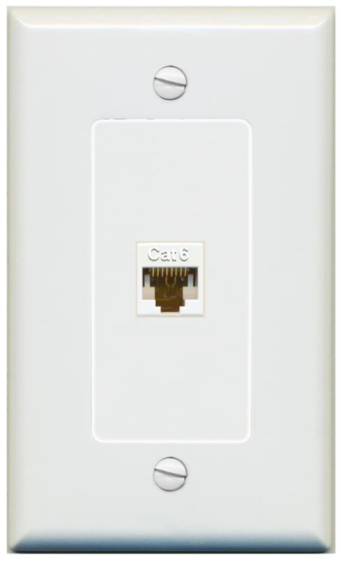 CAT6-WHITE Wall Plate [Gray]