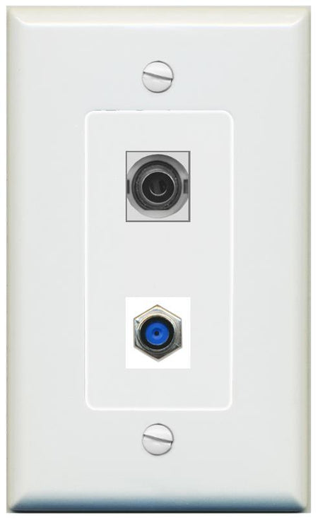 1 3.5mm 1 F81 Wall Plate [Gray]
