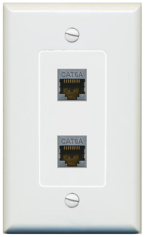 2 CAT6A Wall Plate [Gray]