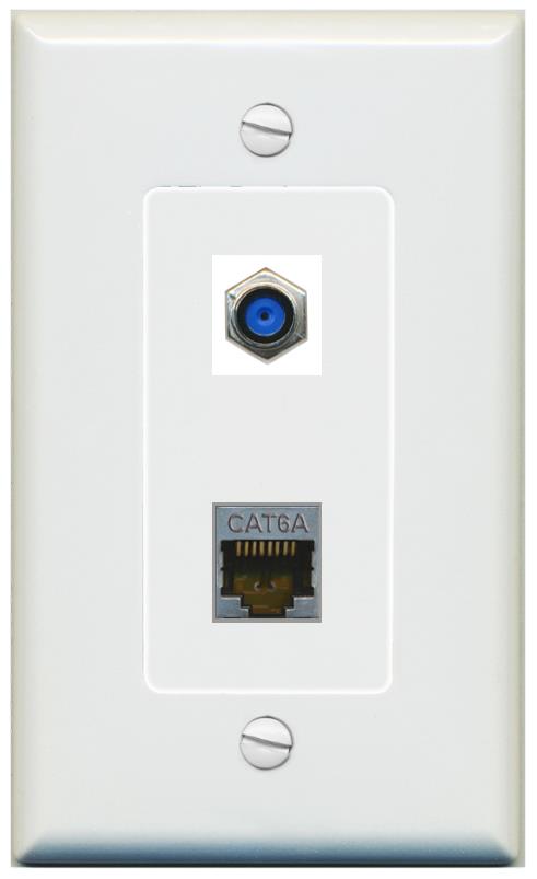 1 CAT6A 1 F81 Wall Plate [Gray]