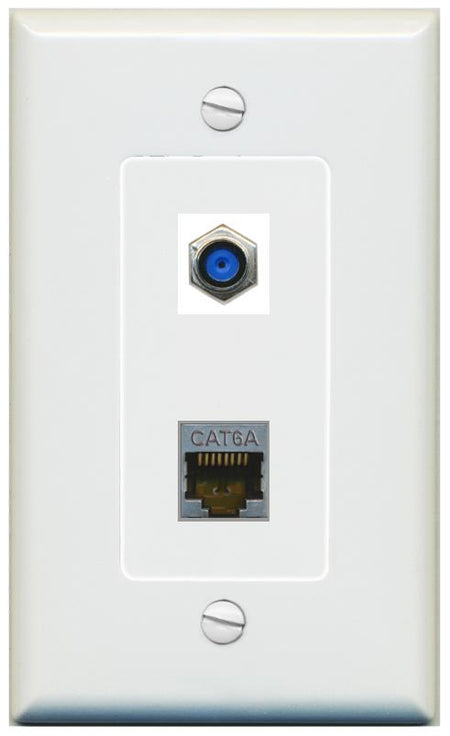 1 CAT6A 1 F81 Wall Plate [Gray]