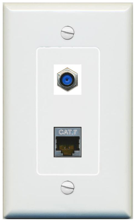 1 CAT7 1 F81 Wall Plate [Gray]
