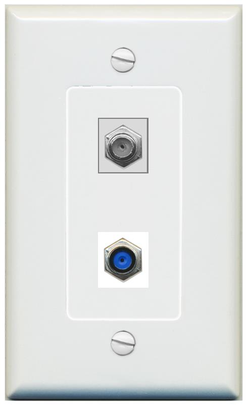 1 COAX 1 F81 Wall Plate [Gray]