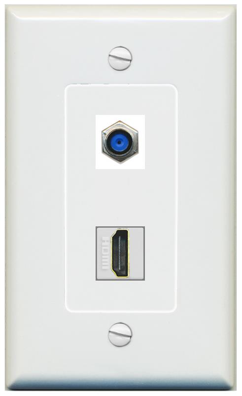 1 F81 1 HDMI Wall Plate [Gray]