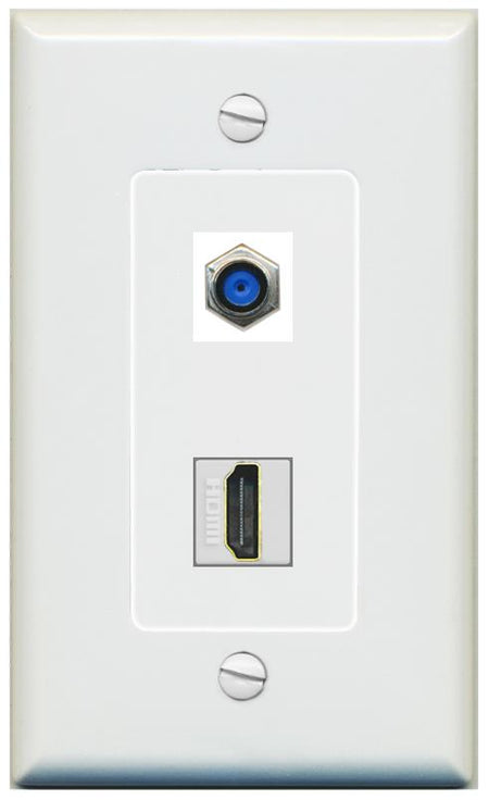 1 F81 1 HDMI Wall Plate [Gray]