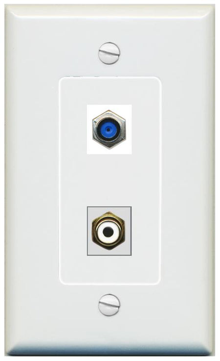 1 F81 1 RCA-WHITE Wall Plate [Gray]
